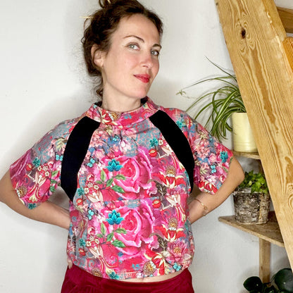 Crop T-Shirt Pink Floral