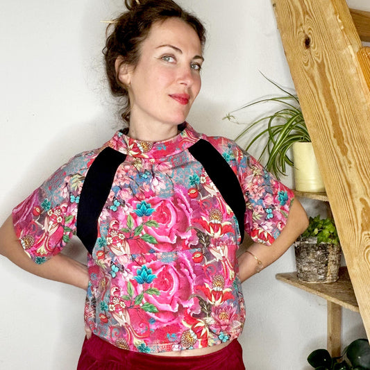 Crop T-Shirt Pink Floral