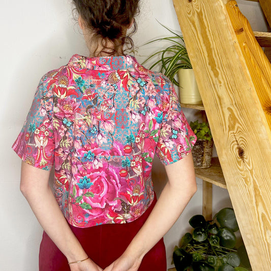 Crop T-Shirt Pink Floral