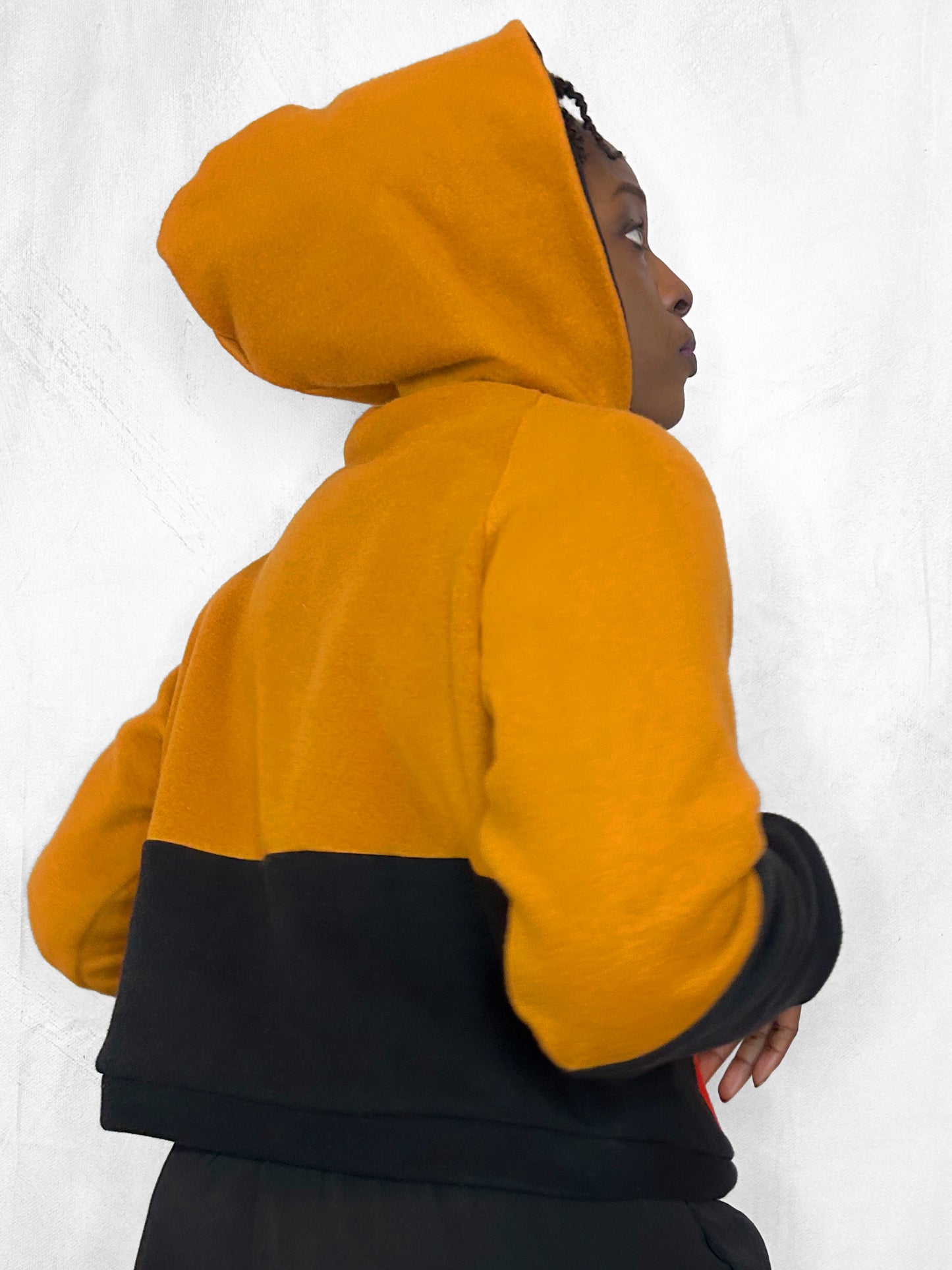Cosy Cotton Fleece Hoodie Color Block II