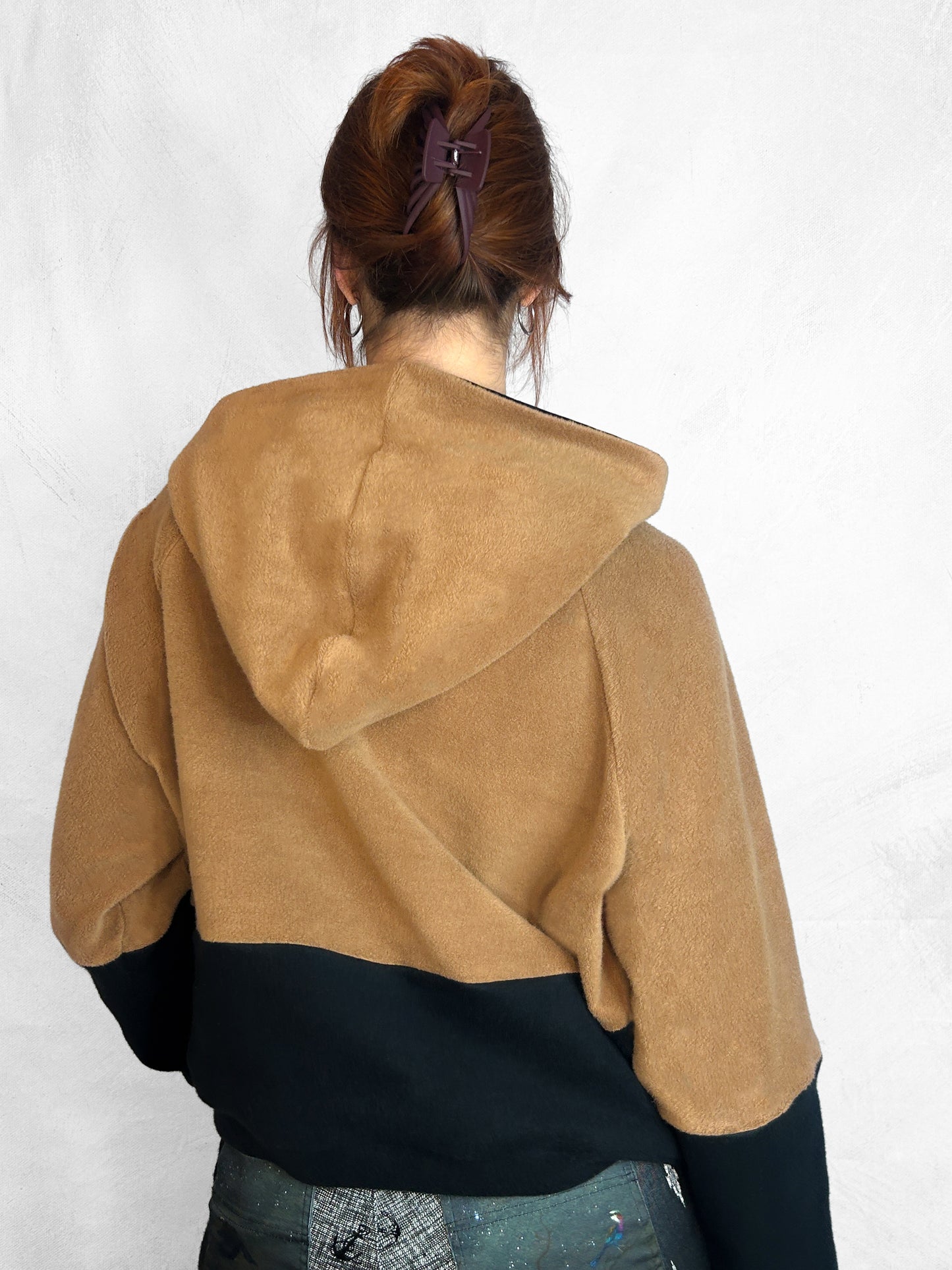 Cosy Cotton Fleece Hoodie Color Block IV