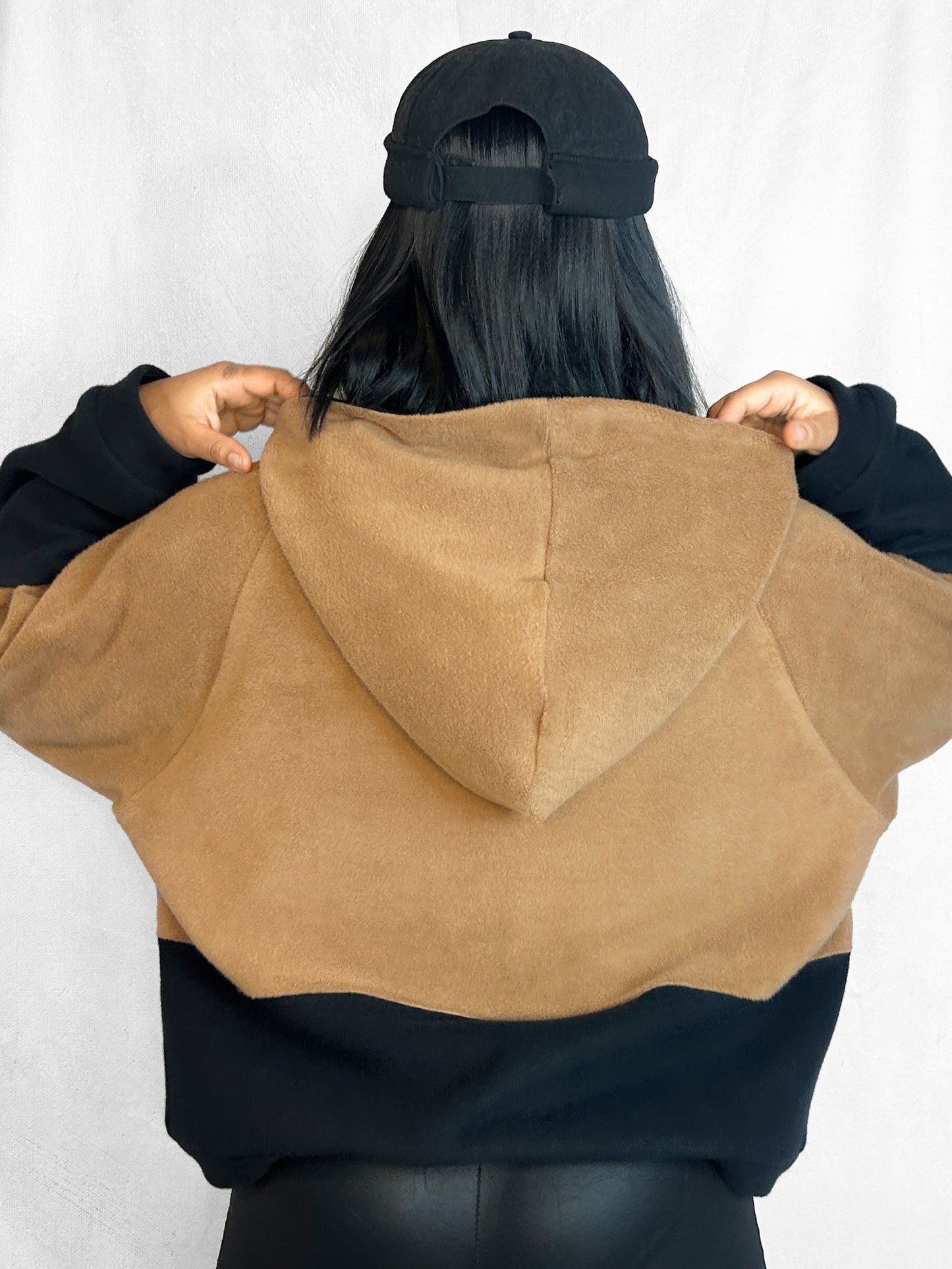 Cosy Cotton Fleece Hoodie Color Block VI