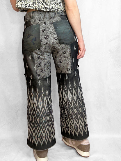 Pants Patchwork Thai Grey