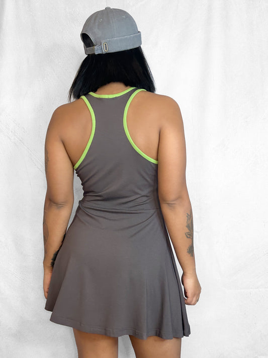 Pocket Skater Dress Grey