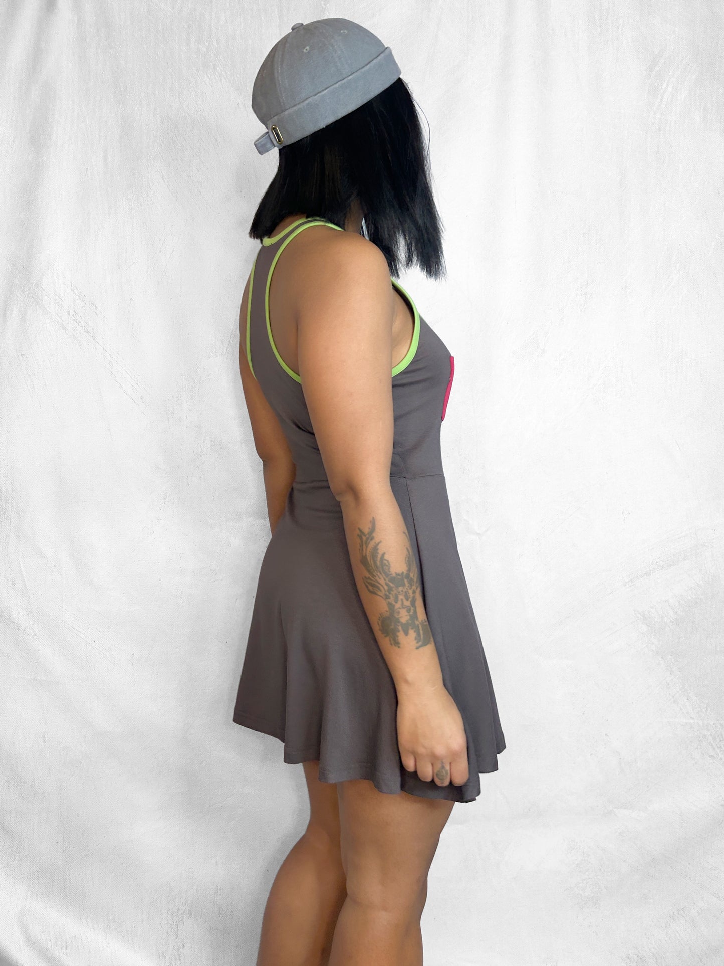Pocket Skater Dress Grey