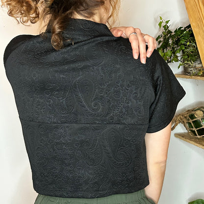 Cool Crop T-Shirt Schwarz Relief